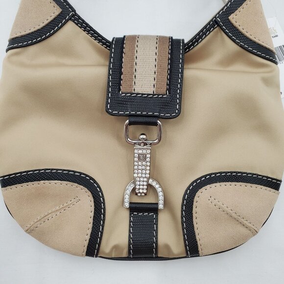 MICHAEL Michael Kors Women's Sport Luxe Small Hobo Satin Bag Sand New With Tags - Picture 4 of 12